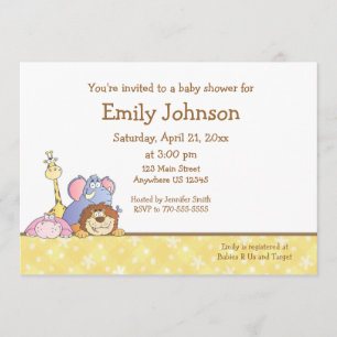 Jungle Baby Design Inbjudningar