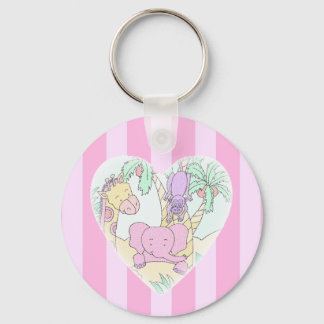 Jungle Baby Heart Blessings-girl Nyckelring