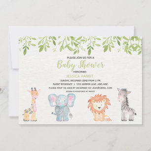 Jungle Baby Shower-inbjudan Inbjudningar