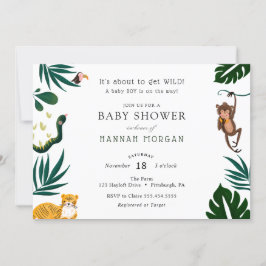 Jungle Baby Shower Inbjudningar