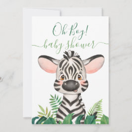 Jungle Baby Shower Zebra-inbjudan Inbjudningar
