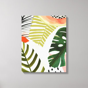 Jungle Beat Tropical Greenery Canvastryck