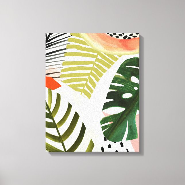 Jungle Beat Tropical Greenery Canvastryck (Framsida)
