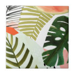 Jungle Beat Tropical Greenery Kakelplatta<br><div class="desc">I den här jungle Beat-konstruktionen visas olika tropiska grejer i olika färg,  former och storlekar. | 133075 GG</div>