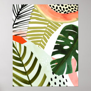 Jungle Beat Tropical Greenery Poster