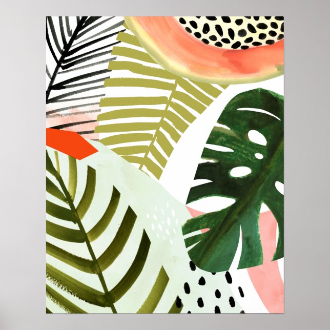Jungle Beat Tropical Greenery Poster (Framsidan)