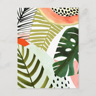Jungle Beat Tropical Greenery Vykort