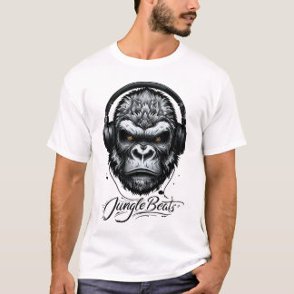 Jungle Beats – Gorilla with Headphones T Shirt