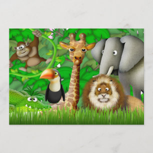 Jungle Birthday-inbjudan Inbjudningar