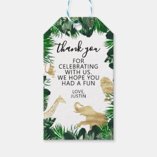 Jungle Birthday Safari Party favor Tack Presentetikett