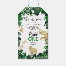 Jungle Birthday Safari Party favor Tack Theme Presentetikett