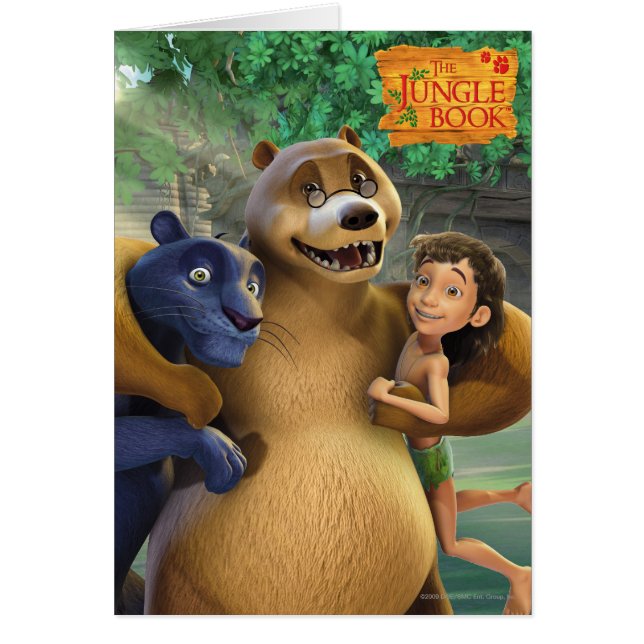 Jungle Bok Group Shot 1 Hälsningskort (Framsidan)