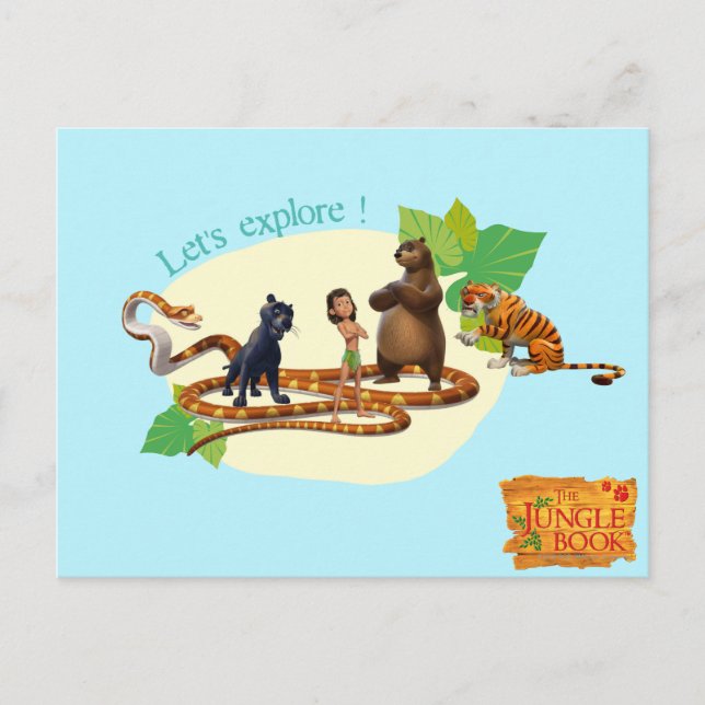 Jungle Bok Group Shot 4 Vykort (Framsida)