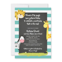 Jungle Boy Animal Chalkboard Baby Shower