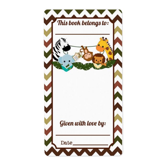Jungle Buddies Bookplate Fraktsedel (Framsidan)