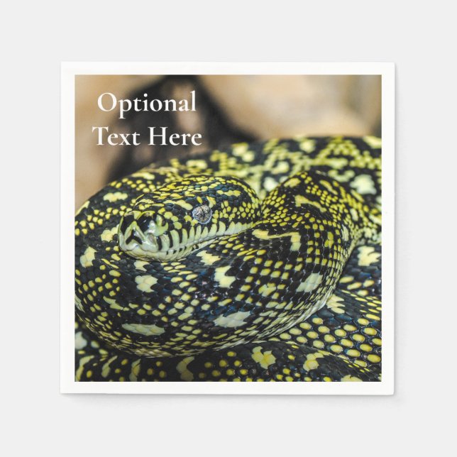 Jungle Carpet Python Snake Pappersservett (Framsidan)