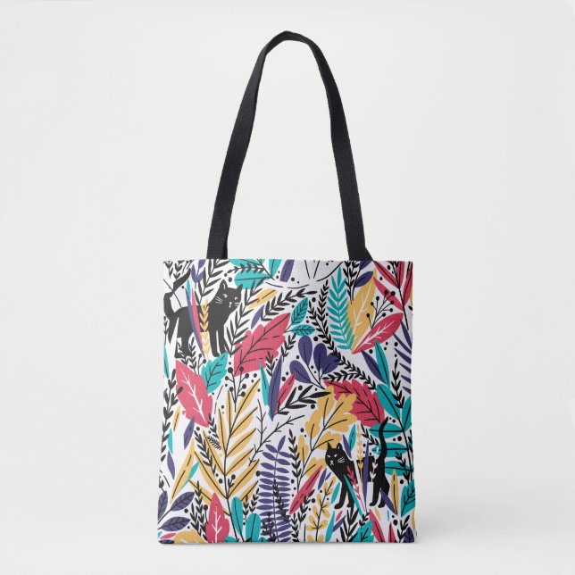 Jungle Cat Colorful Design Tygkasse (Framsida)