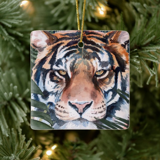 Jungle Cat - Tiger Julgransprydnad Keramik (Träd)