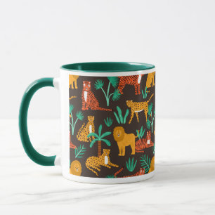 Jungle Cats Mönster Mugg