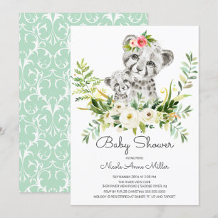 Jungle Cheetah Baby Shower-inbjudan Inbjudningar