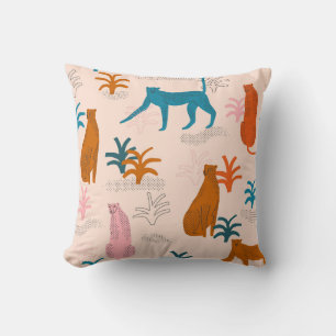 Jungle Cheetah: Funky Tropical Mönster. Kudde
