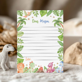 Jungle Dinosaur Capsule Note-meddelandekort Tack Kort