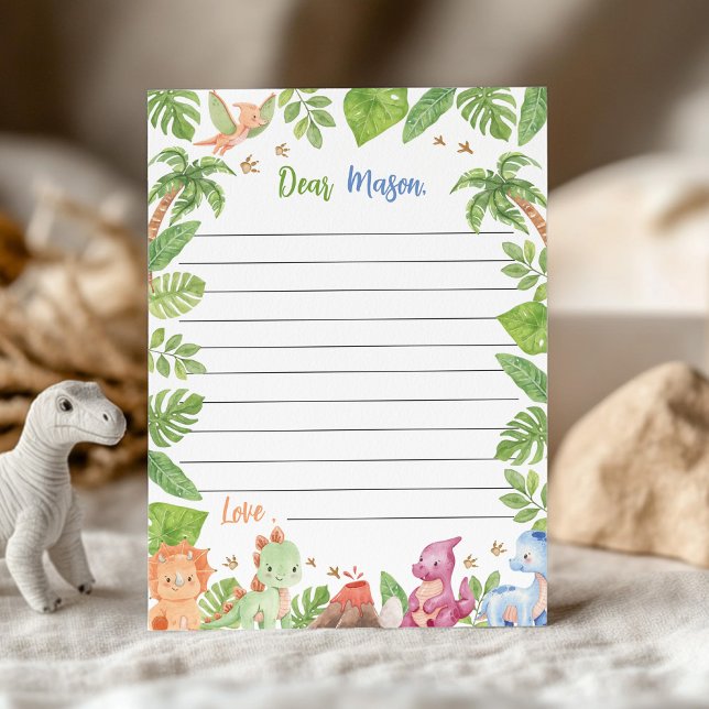 Jungle Dinosaur Capsule Note-meddelandekort Tack Kort (Skapare uppladdad)