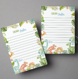 Jungle Dinosaurs Time Capsule Note-meddelandekort Tack Kort