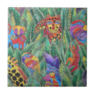 JUNGLE DJUR KAKELPLATTA