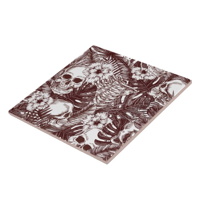 Jungle Döskallar Tile Kakelplatta (Sidan)