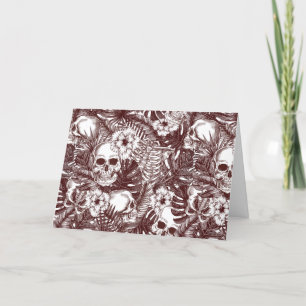 Jungle Döskallars Greeting Card (tomt) Tack Kort