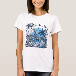 "Jungle Elegance: Giraffe in a Tropical Paradise" T Shirt