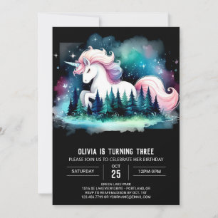 Jungle Elegant Horse Birthday Inbjudningar