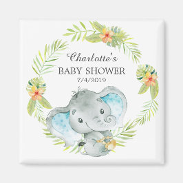 Jungle Elephant Baby Shower Favor Magnet