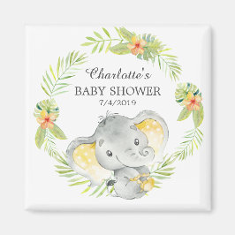 Jungle Elephant Baby Shower Favor Magnet