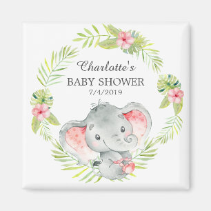 Jungle Elephant Baby Shower-favoritmagnet Magnet