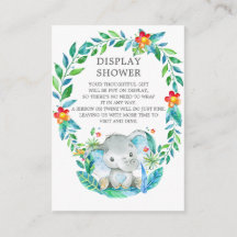 Jungle Elephant Baby Shower Visning Shower