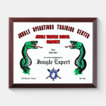 Jungle Expert Award platt