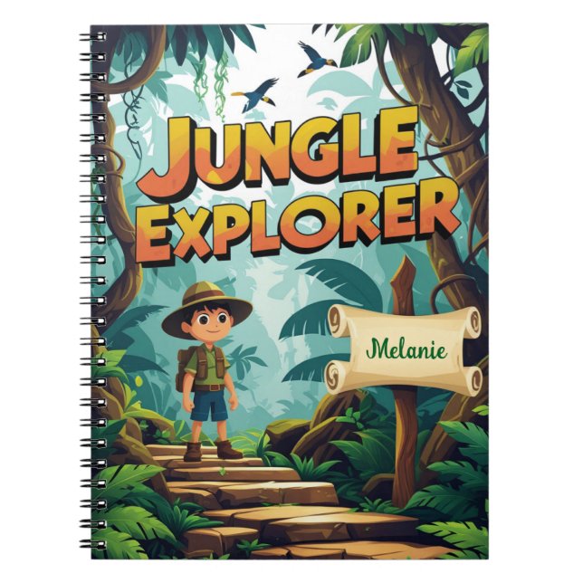 Jungle Explorer - Personlig Äventyr Anteckningsbok (Framsidan)