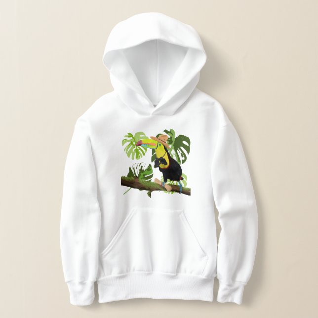 Jungle Explorer Toucan Bird T Shirt (Laydown)