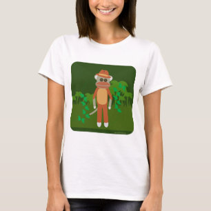 Jungle Explorer Tour Sock monkey-tecken T-shirt