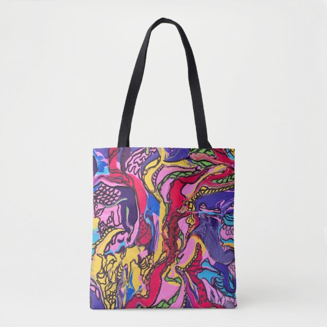 "Jungle Fever" Design Tote Bag Tygkasse (Framsida)