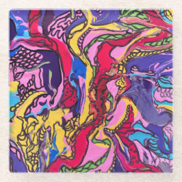 "Jungle Fever" Glass Prated Underlägg