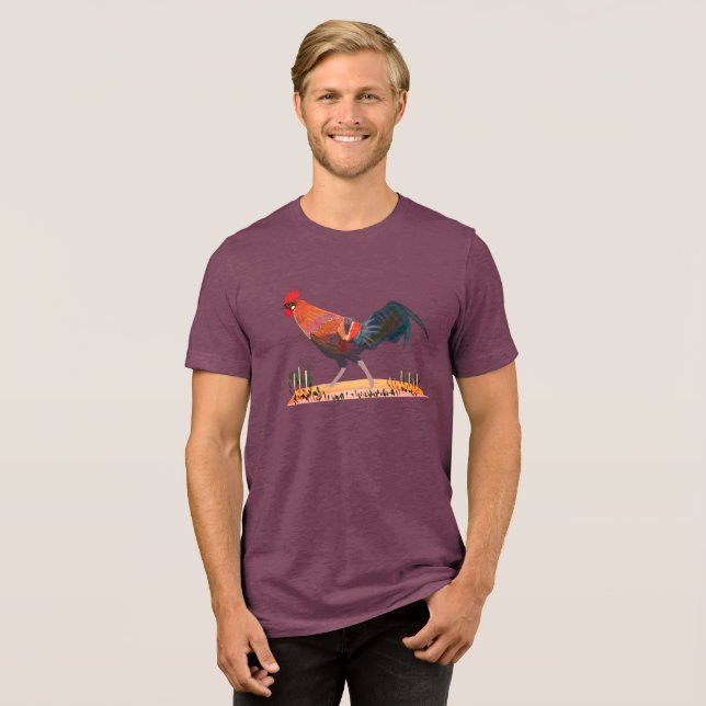 Jungle fowl T-Shirt Tri-Blend Shirt (Framsida Full)