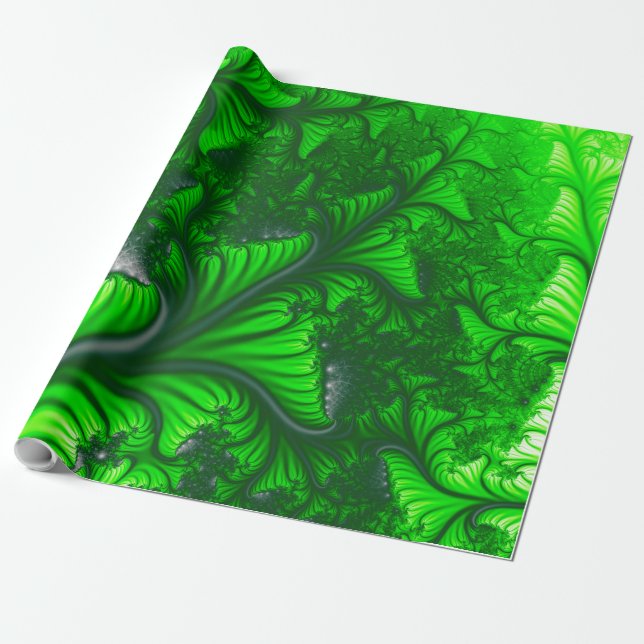Jungle fractal presentpapper (Utrullad)