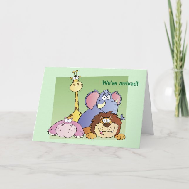 Jungle Friends Barn Birthday Card Kort (Framsida)
