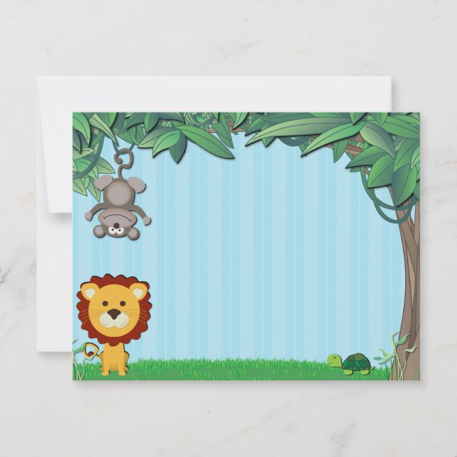 Jungle Friends Note-kort Anteckningskort (Framsida)