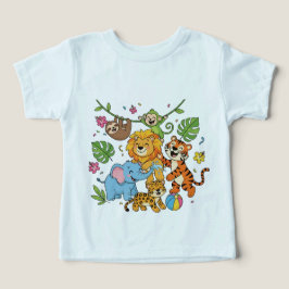 Jungle Friends Playtime – Cheerful Kids T Shirt