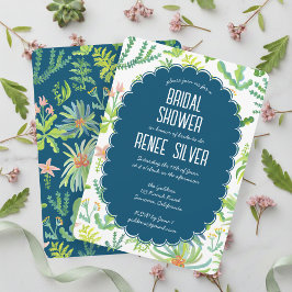 Jungle Garden Watercolor Custom BRIDAL SHOWER Inbjudningar