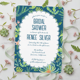 Jungle Garden Watercolor Custom BRIDAL SHOWER Inbjudningar